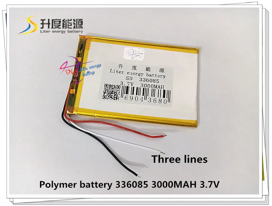 3 line3.7V 3000mAH 336085 литий ионный полимерный/литий аккумулятор для планшетов ПК