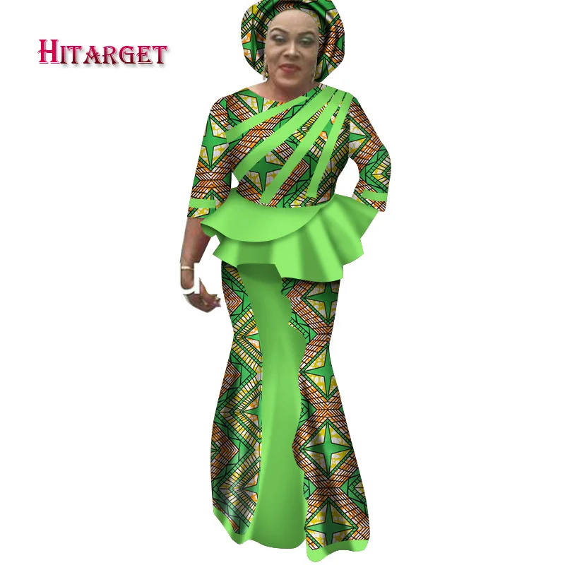 Hitarget 2019 новый африканский Сращивания Длинные платья для женщин Традиционная