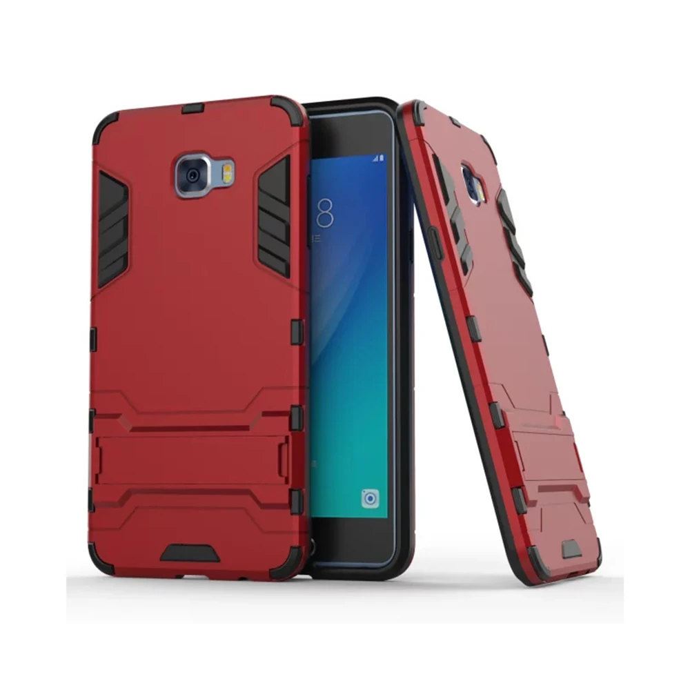 HOMEBARL Гибридный Dual Heavy Duty TPU + PC Железный человек Броня 3D чехол для samsung C5 C7 про