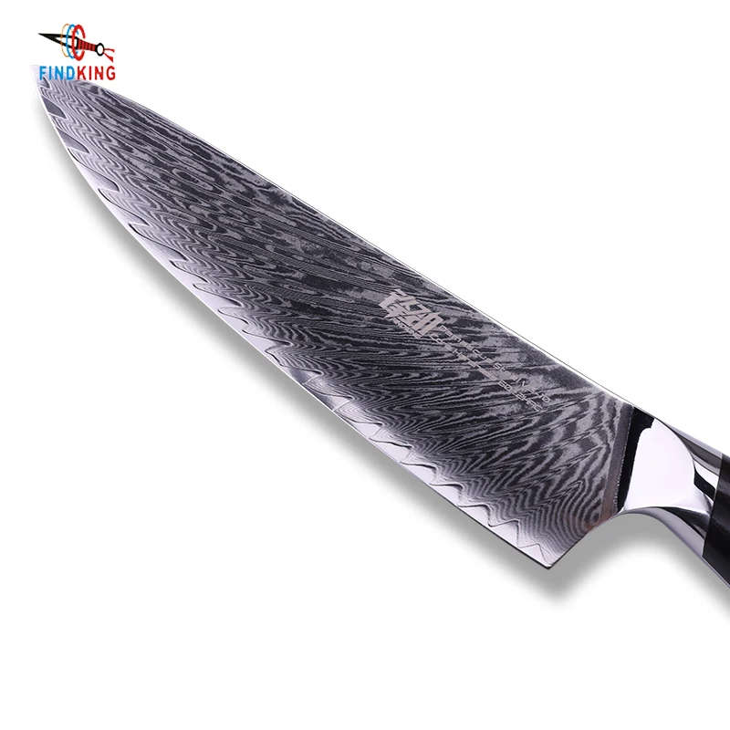 FINDKING профессиональный нож шеф повара Gyuto 67 слоев дамасской стали с деревянной
