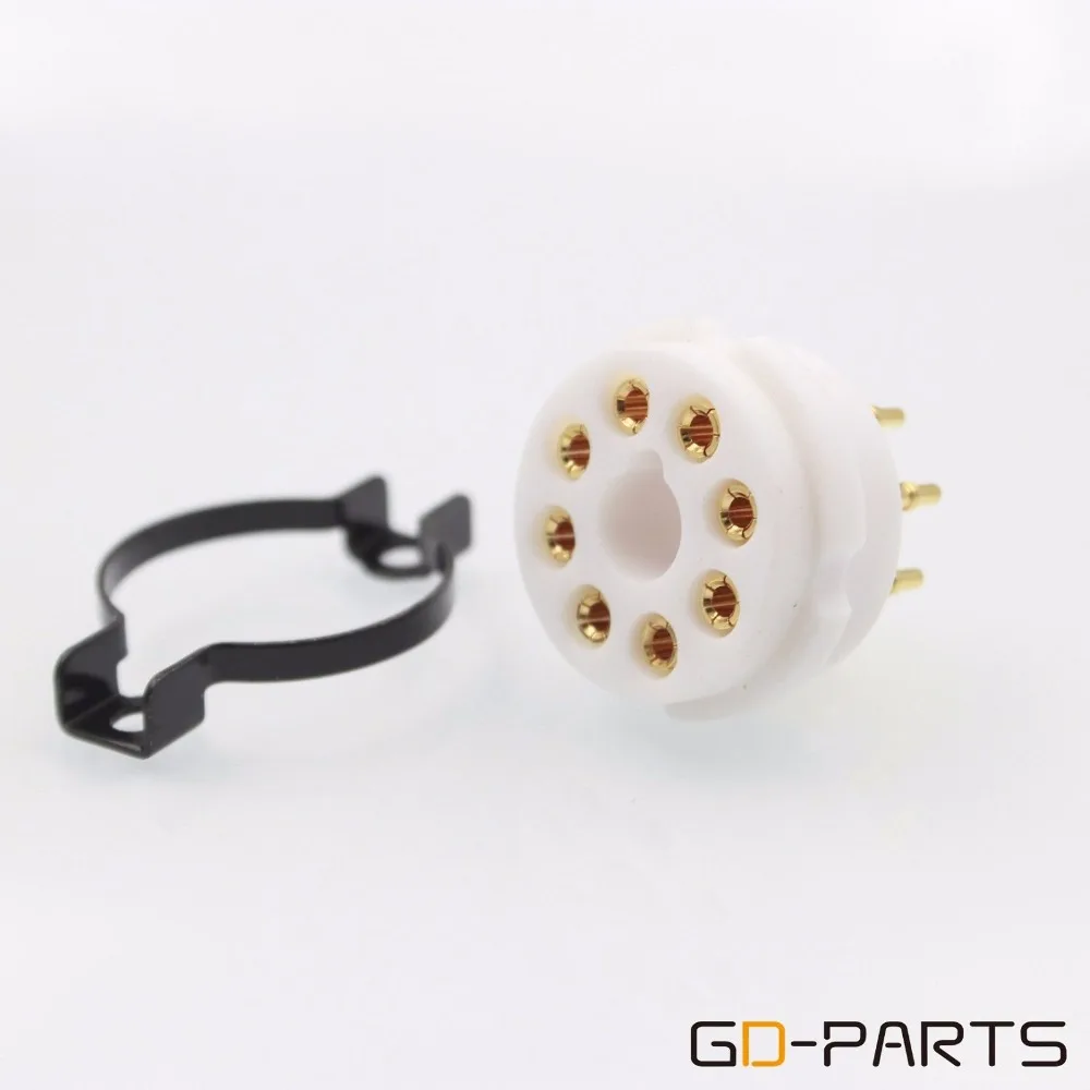 Позолоченные штифты K8A 8pin Octal PTFE вакуумная трубка с цоколем ДЛЯ KT88 KT66 EL34 5AR4 6L6 6CA7 6SL7