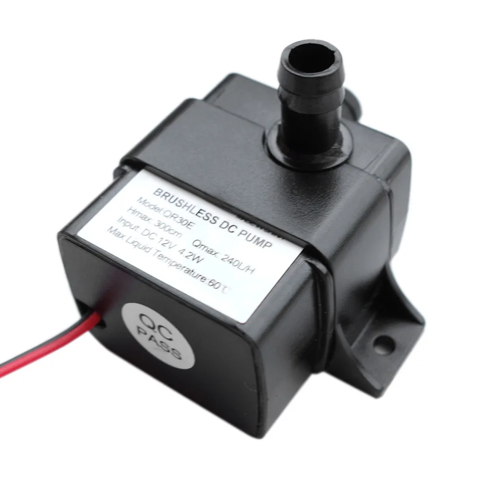 1pcs High Performance QR30E DC 12V 4.2W 240L/H Flow Rate CPU Cooling Car Brushless Water Pump Waterproof | Строительство и ремонт