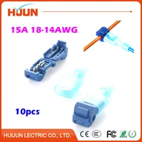 10pcslot blue quick splice wire connector scotch lock male spade crimp terminal for soft wire 1 2 5mm2 18 14awg