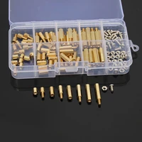 suleve new 120pcsset m3bh2 m3 male female brass standoff spacer pillar pcb board hex screws nut assortment kit with box