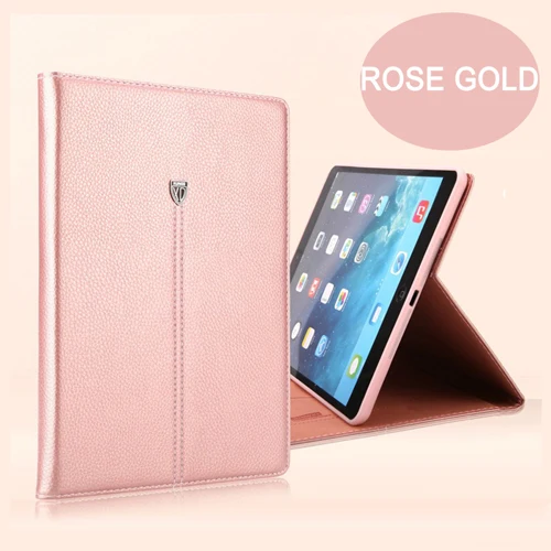 XUNDD для ipad Air Роскошные благородные серии бизнес противоударный Флип PU кожаный смарт-чехол для ipad 5 защитный чехол-подставка - Цвет: Rose gold