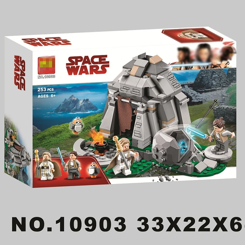 2019 Новый горячий джедай фильм войны дети Ahch To остров обучение и Legoings блоки