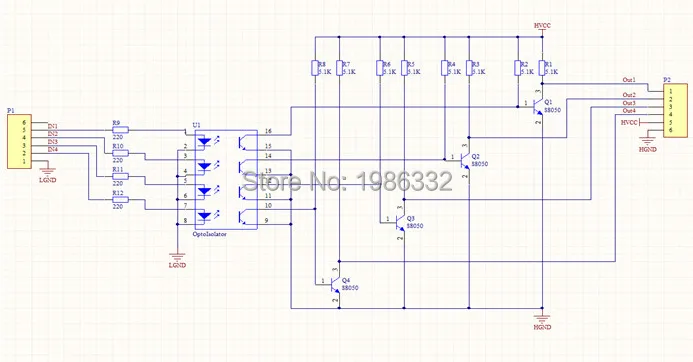 10 шт. * WS16 4 канальный оптоизолятор IC модуль плата расширения высокого и низкого