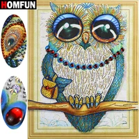 homfun 5d diamond painting animal special shape diamond embroidery owl picture with rhinestones gift home decor gift 40x50cm