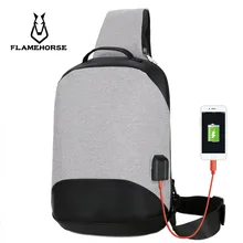Сумка на плечо с защитой от кражи USB зарядкой|