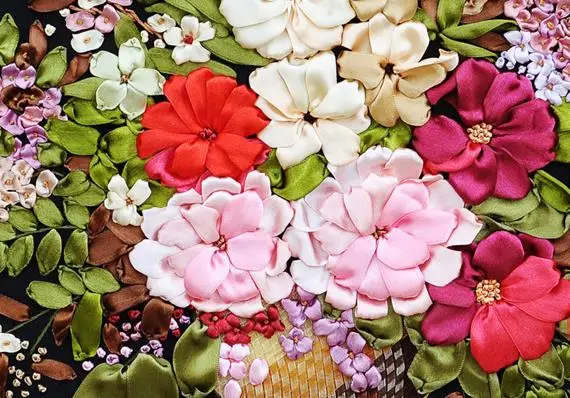 Набор лент для вышивки цветов Китайская вышивка крестиком настенный стикер bastidor