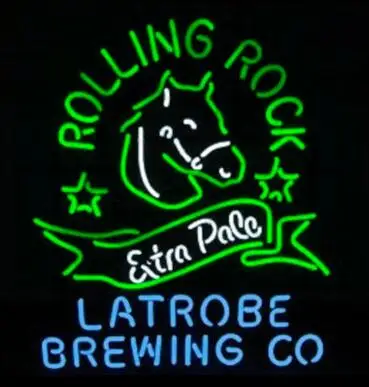 Пиво Rolling Rock Стекло неоновый светильник вывеска пивной бар | Лампы и освещение