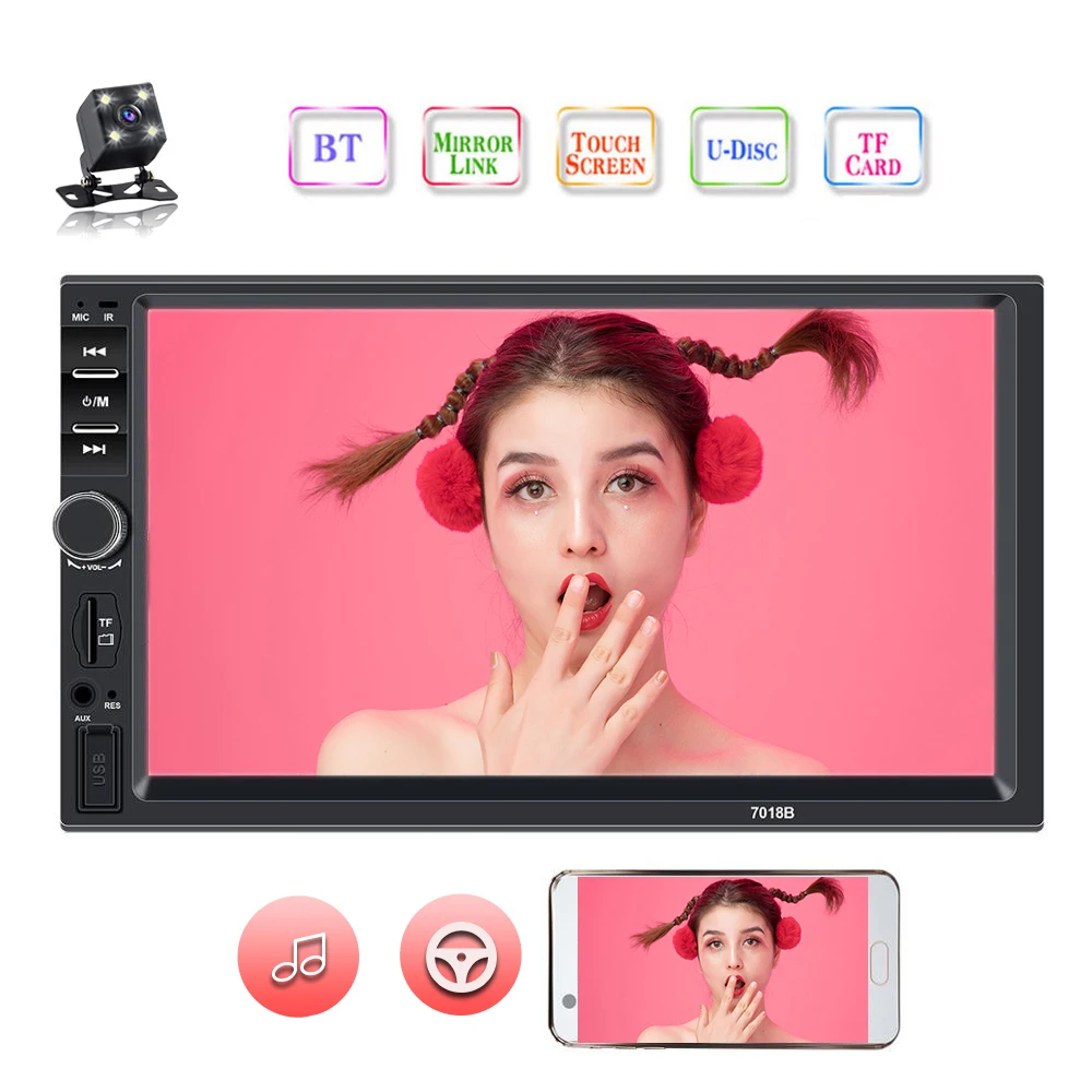 2 Din автомобильное радио HD 7 &quotсенсорный экран Bluetooth стерео Rudio MP5 плеер авторадио