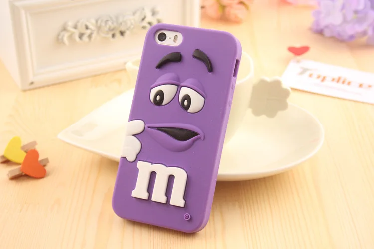 Новый мультяшный резиновый чехол для мобильного телефона M &amp M's Chocolate Candy лучшее