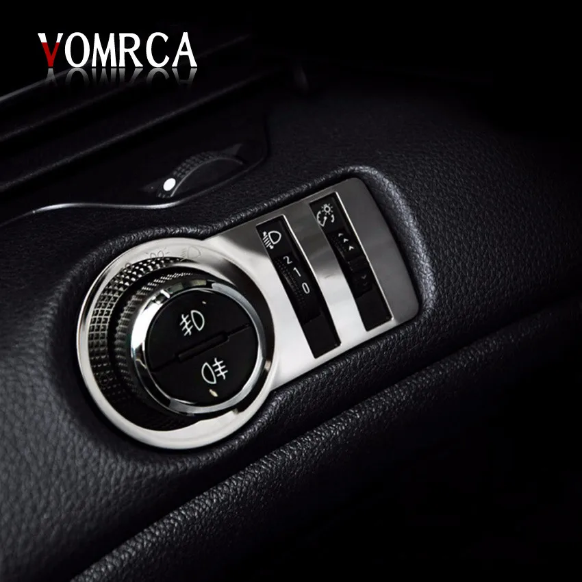 Автомобильные наклейки из нержавеющей стали на крышку переключателя фары для