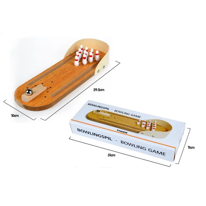 Игра головоломка деревянная классическая Настольная мини боулинг развивающая