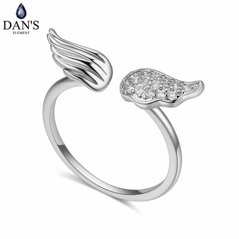 DAN'S Element Брендовое кольцо из настоящего циркония AAA с микро вставками цвета