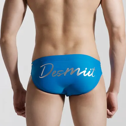 Push Up плавательные мужские трусы эротичное мужское белье Sexy Gay Mens плавание одежда ягодицы Desmiit бренд печати ming трусы бикини Человек пляжная одежда - Цвет: Blue Have Pad