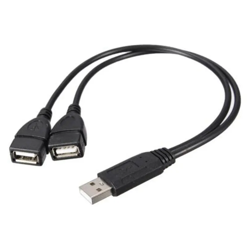 Горячая продажа USB 2 0 A папа до двойной гнездовой разъем Y разветвитель зарядка с