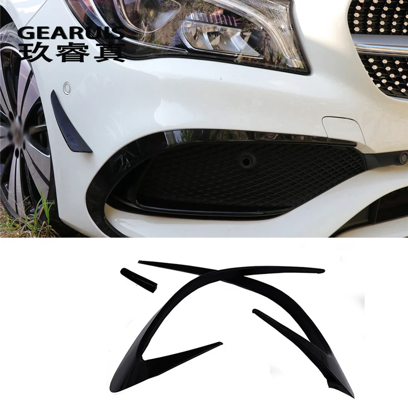 

Car styling fog lamps grille slats auto fog lights cover Stickers decoration strips for Mercedes Benz CLA Class C117 Accessories