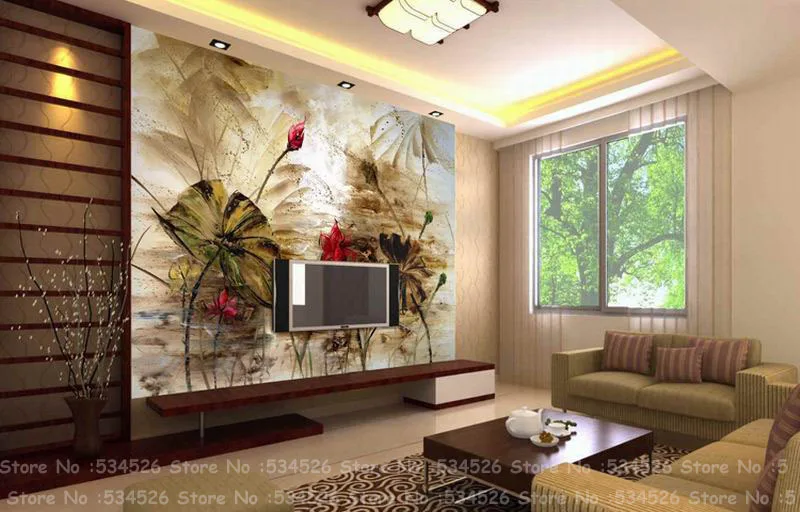 Масляные текстурированные обои fresco papel де parede tapete infantil moveis para o sala настенный фон
