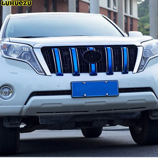6 шт. передняя решетка радиатора из нержавеющей стали для Land Cruiser Prado FJ150