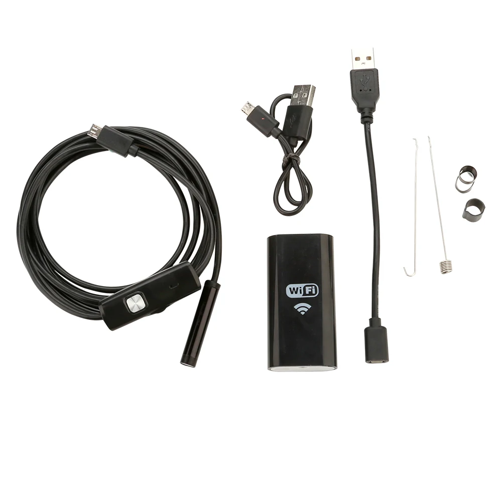 Эндоскоп водонепроницаемый 1 м 2 3 5 IOS Android Wi-Fi 8 мм | Безопасность и защита