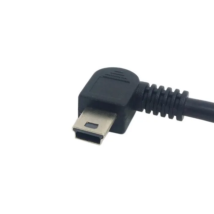 

100pcs Mini USB 5Pin 90 Degree Left Angled Male to Left USB 2.0 Male Data Charge Cable 20cm