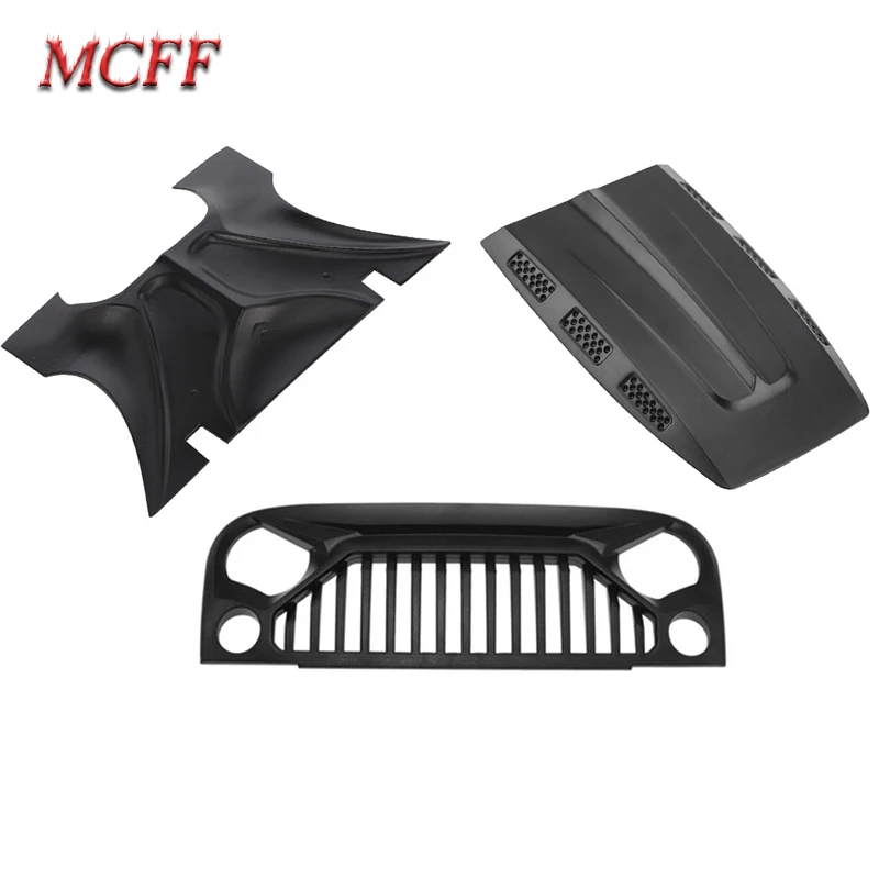 Впускная решетка для автомобиля RC Передняя лицевая и моторная капот 1/10 Rock Crawler Axial