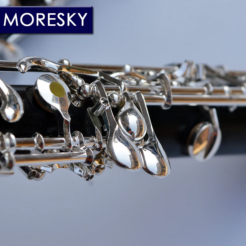 MORESKY Профессиональный C ключевой гобой из черного дерева полуавтоматическая полностью автоматическая гобоя стиль Мельхиор покрытием серебра