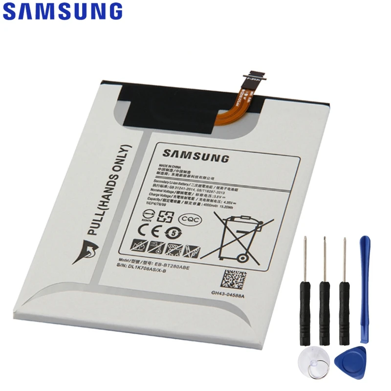Оригинальная сменная батарея samsung для Galaxy Tab A 7,0 SM-T280 T280 T285, настоящая батарея для планшета, EB-BT280ABE, 4000 мА/ч