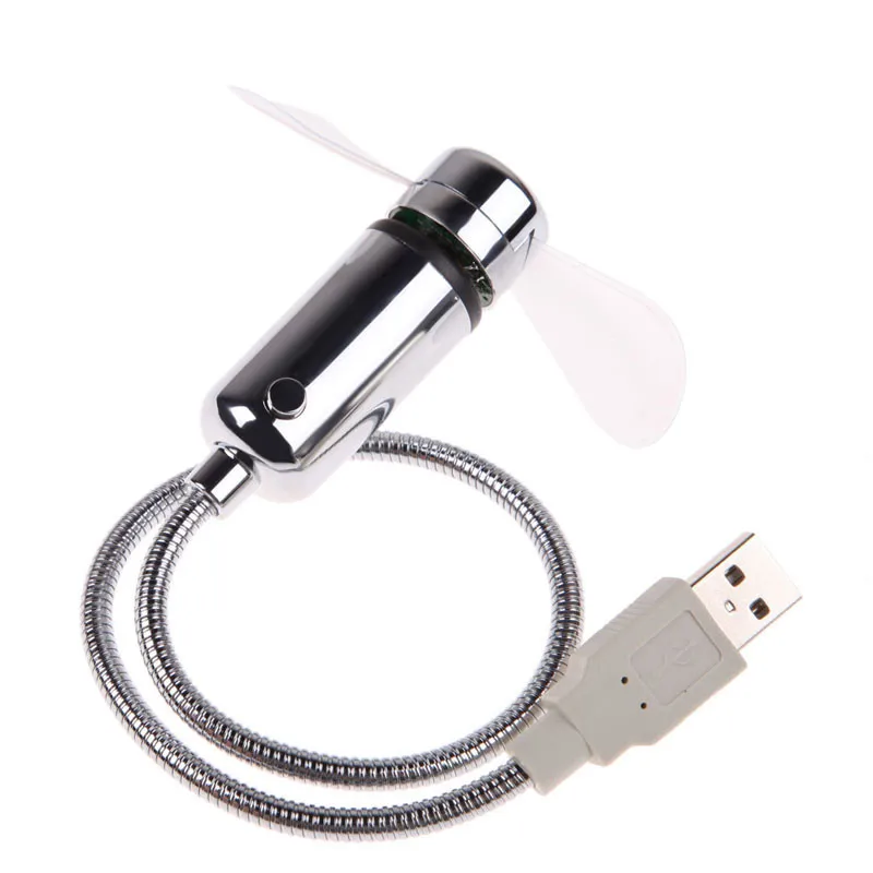 5 в USB гаджеты гибкий светодиодный usb-вентилятор с дисплеем температуры в реальном времени мягкие лопасти компьютерная периферийная USB светодиодный вентилятор