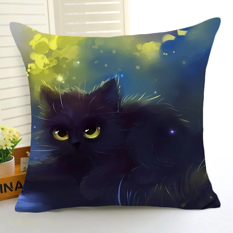 Comwarm 3D забавные животные Полиэстеровая подушка крышка Phantasy пузырь котенок кошка
