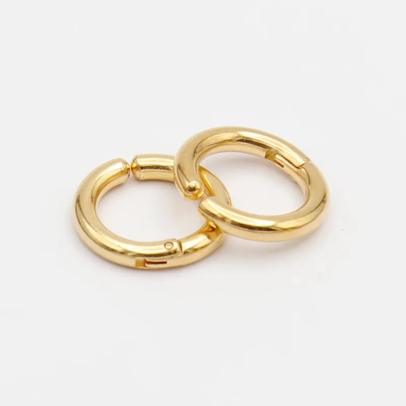 1 шт. европейские и американские простые круглые серьги из титановой стали