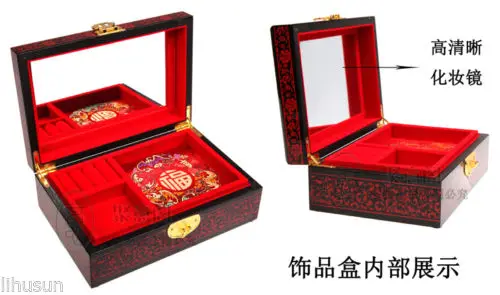 Китайская Деревянная лакированная посуда ручной работы и красивая двухслойная