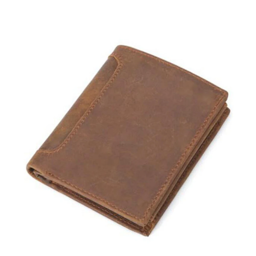 Новинка 2018 мужской кошелек из натуральной кожи с карманом для монет кошельки