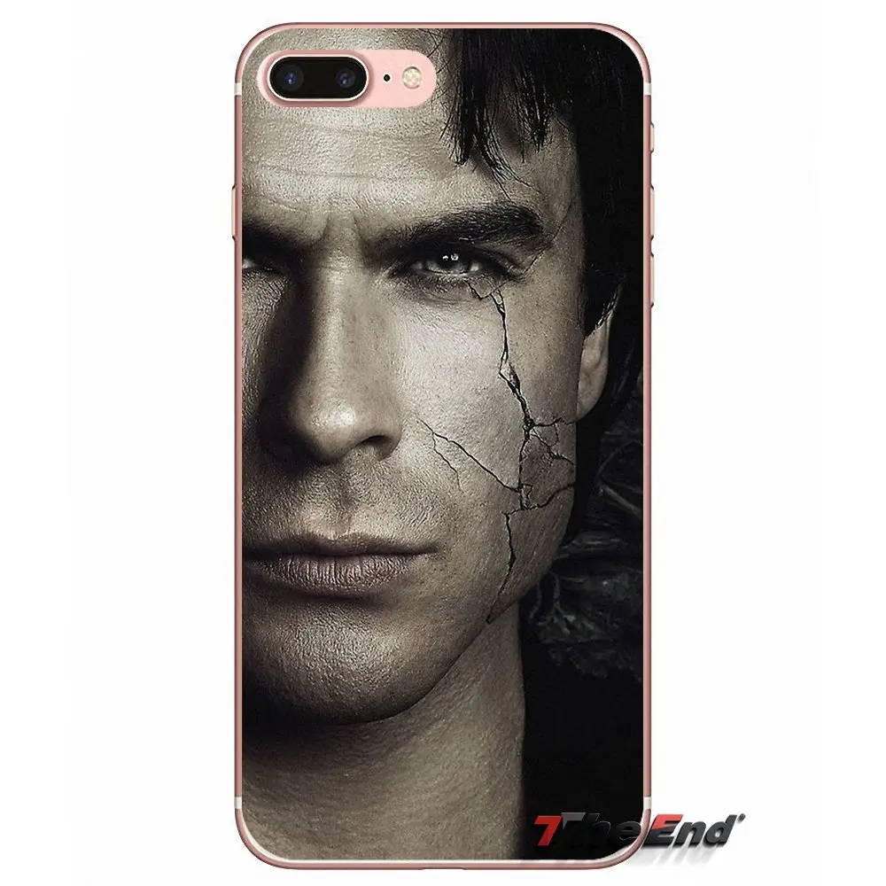 Чехлы Дневники вампира Деймон Сальваторе для iPhone X 4 4S 5 5S 5C SE 6 6S 7 8 Plus Samsung Galaxy J1 J3 J5 J7