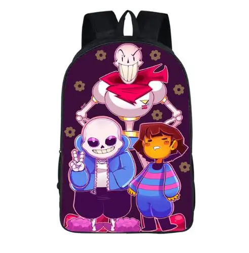 Рюкзак с аниме Undertale для подростков школьные ранцы мальчиков и девочек Санс