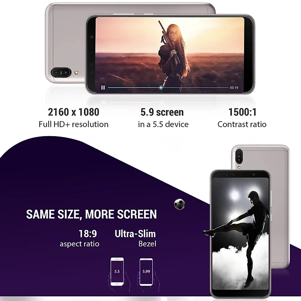 Смартфон ASUS ZenFone Max Pro M1 ZB602KL X00TD Snapdragon 636 4 Гб ОЗУ 64 ПЗУ 6 дюймов 4G LTE|Смартфоны| |