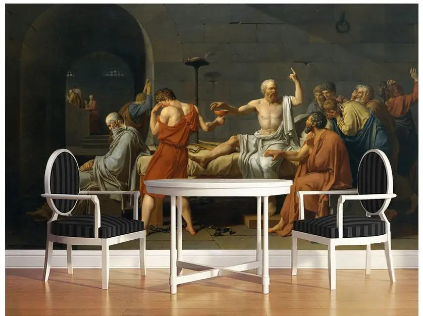 3D обои на заказ фотообои стену смерти сократов живопись домашний декор 3d