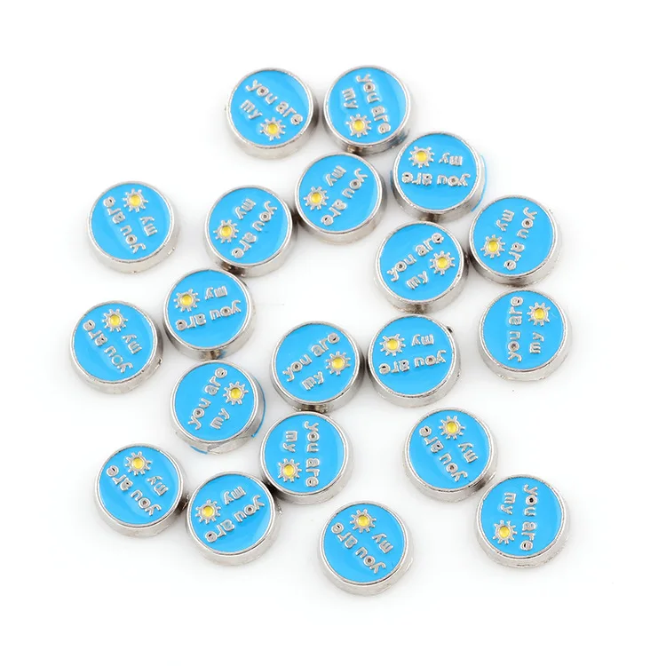 

Free Shipping, 20pcs Enamel "You are my sun" Floating Charms Fit For Glass Living Memory Lockets, Gifts