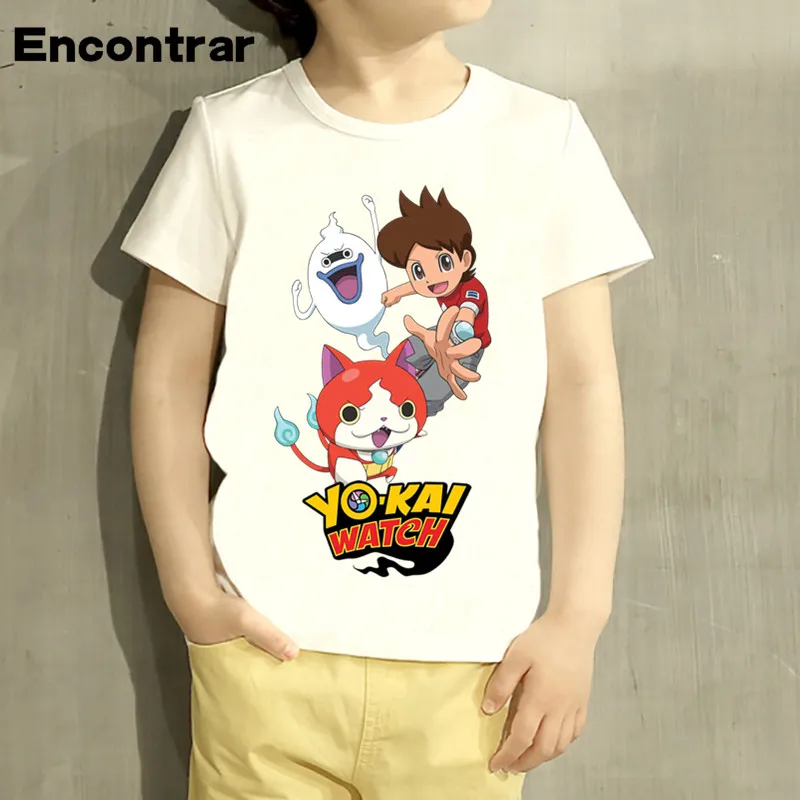 Для маленьких мальчиков/девочек Yo Kai Watch Дизайнерская футболка с рисунком героев
