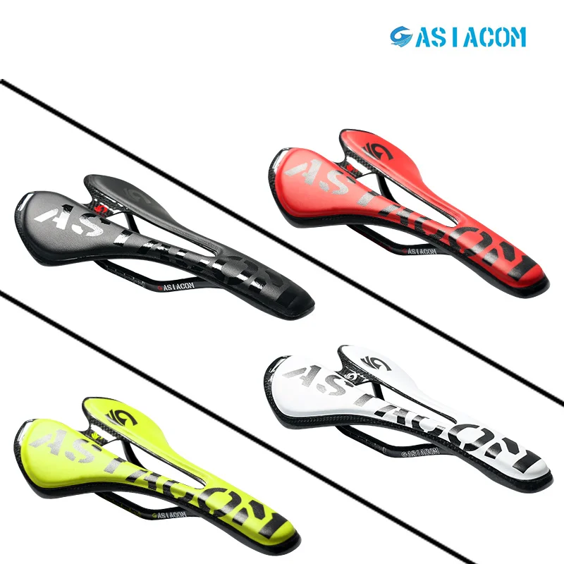 ASIACOM углеродное кожаное мягкое широкое седло для дорожного велосипеда MTB сиденье