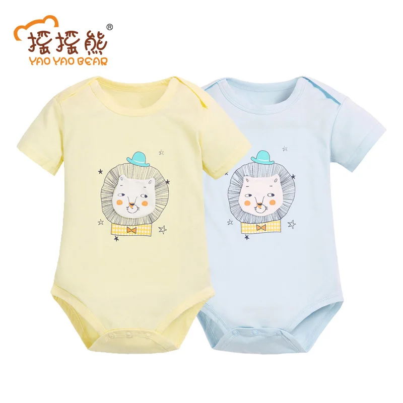 Детские комбинезон 2 шт. Детская Ropa одежда из хлопка детская летняя С короткими