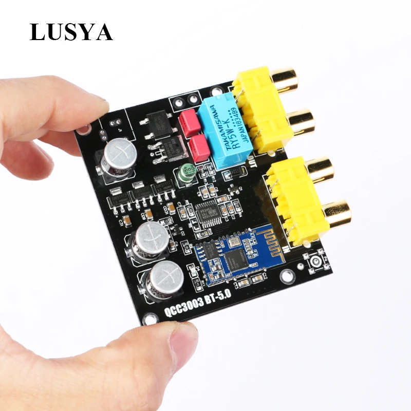Lusya Bluetooth 5,0 QCC3003 аудио приемный модуль PCM5102A 24 бит модуль декодирования ЦАП Плата AC6-12V T0289