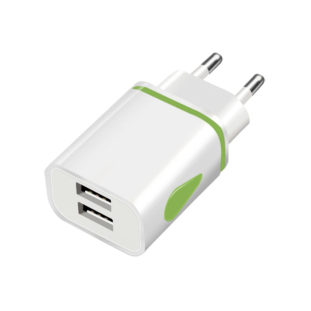 OLAF Dual USB зарядное устройство для iphone Xs X 7 8 Plus с европейской вилкой светодиодный
