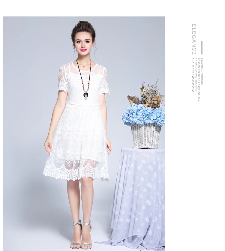 Женское кружевное платье повседневное бальное большого размера с завязками на