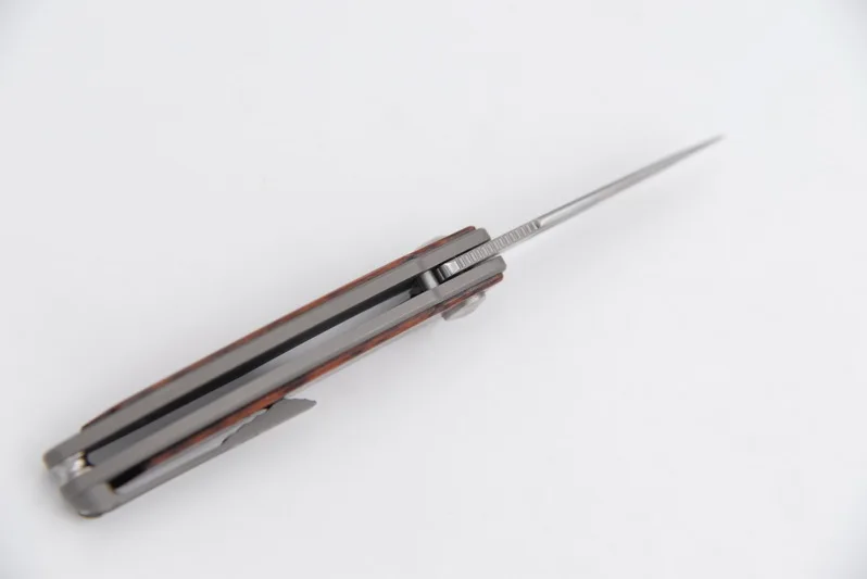 Складной медный нож JUFULE Mnandi M390 лезвие из змеи дерева титановой рукояткой для