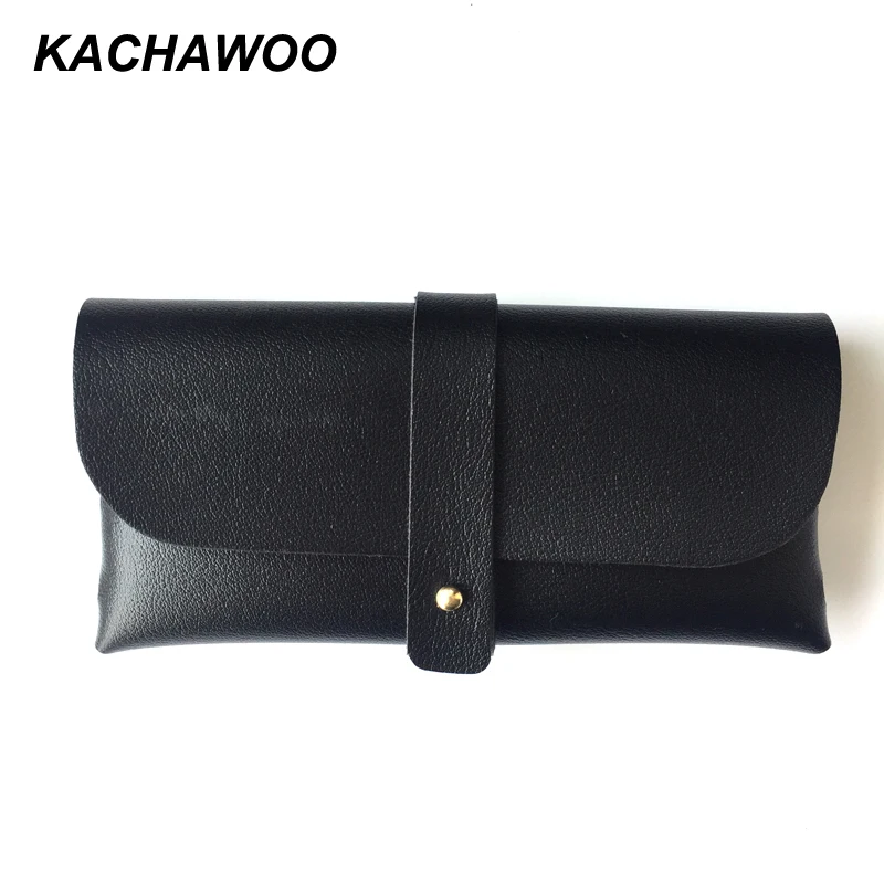 Сумка для очков Kachawoo из искусственной кожи аксессуары черная коричневая красная