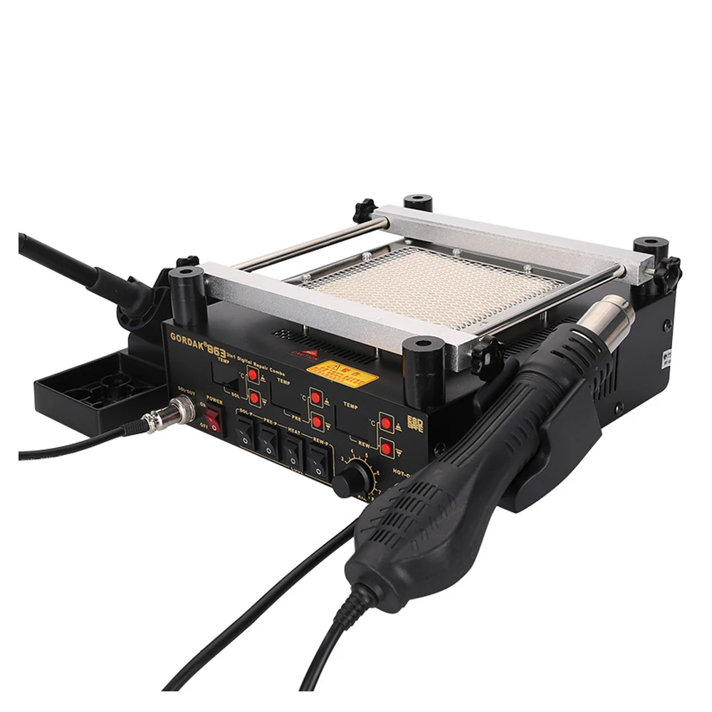 Паяльная станция BGA Rework 3 в 1 Электрический паяльник Digita тепловая пушка с горячим