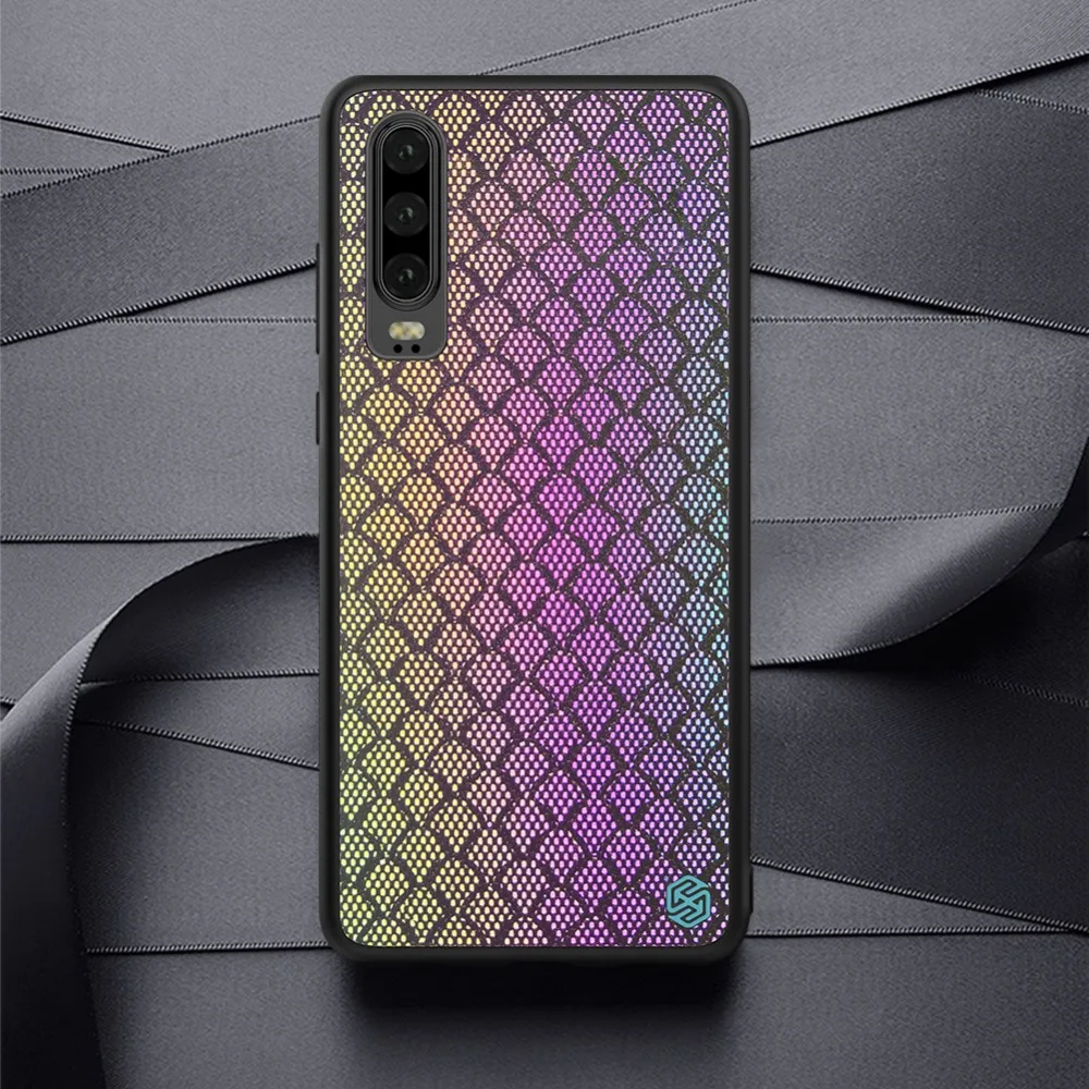 Чехол для Huawei P30 Nillkin глянцевый динамический модный силиконовый мягкий матовый